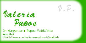 valeria pupos business card